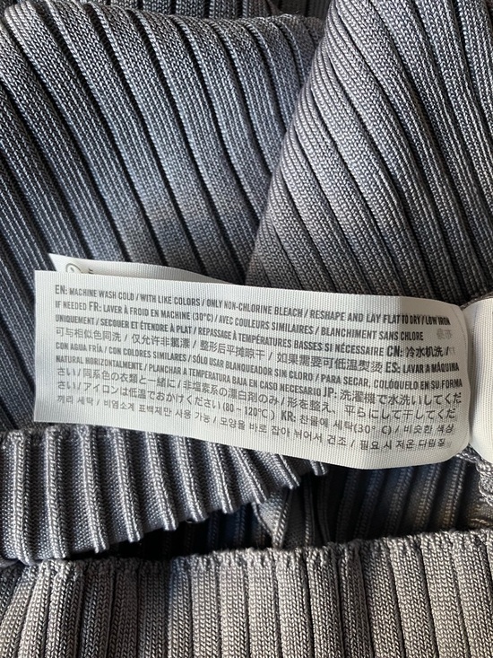 Abercrombie & Fitch Gloss Slashneck Sweater Size L Blue Ribbed Boatneck Knit Top - Picture 9 of 11